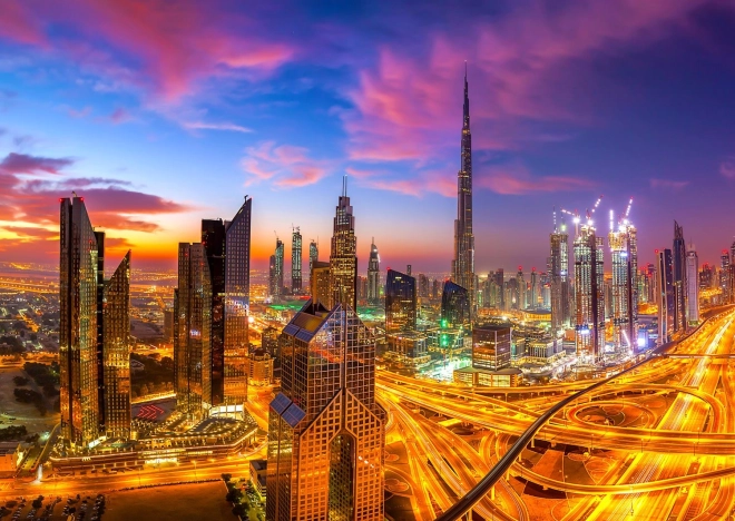 ENJOY puzzle Răsărit peste Dubai – 1000 de piese