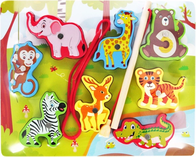 Puzzle din lemn cu tematică zoo