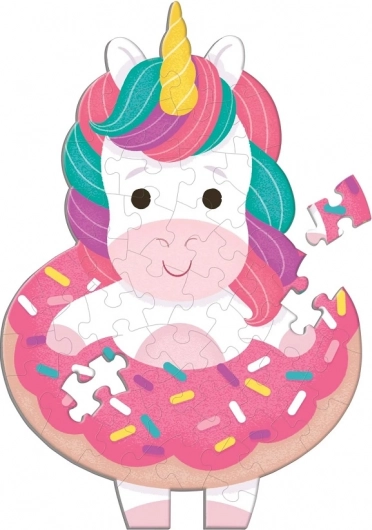 Puzzle Unicorn Colorat cu Miros cu 48 de Piese