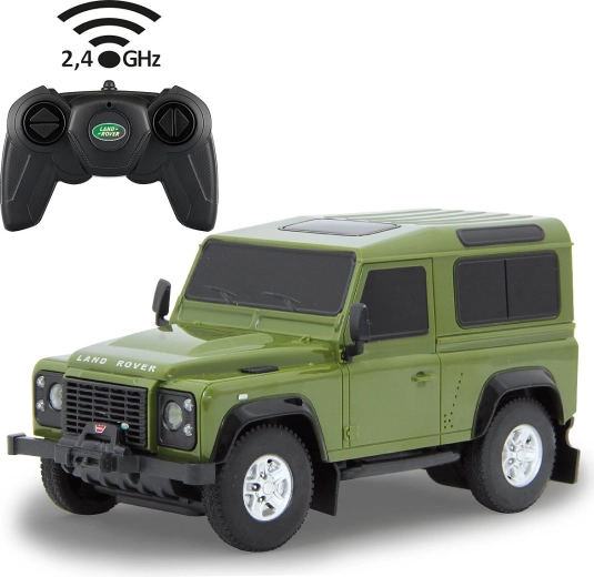Mașină RC Jamara Land Rover Defender 1:24 verde 2,4 GHz - 1 bucată