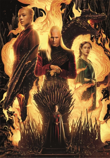 CLEMENTONI Puzzle Urzeala tronurilor: Casa Dragonului 500 piese