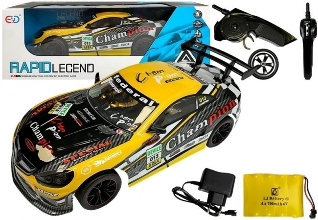 Mașină sport telecomandată 2,4 GHz – galbenă