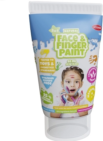 Boti Natural vopsea naturală albă pentru degete și față 65 ml
