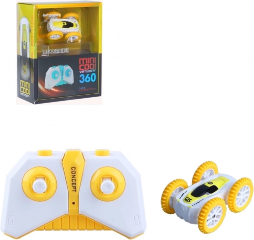 Mașină RC cascadorie mini galbenă