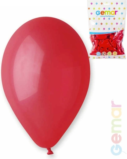 Balon pastel din latex Gemar roșu 26 cm - 1 bucată