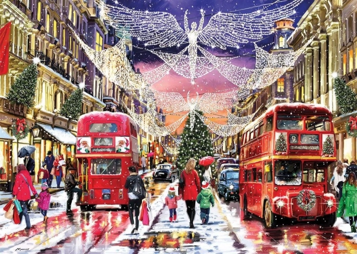 Puzzle de Crăciun Regent Street 1000 piese GIBSONS