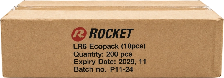 Baterii alcaline Rocket AA (LR06) 1,5 V – pachet 200 buc (20×10)