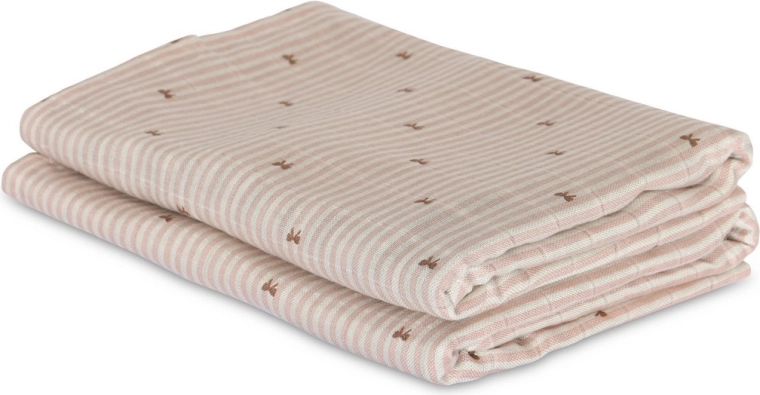 NUUROO Josefine scutece muselină din bambus stripe bow - 2 buc