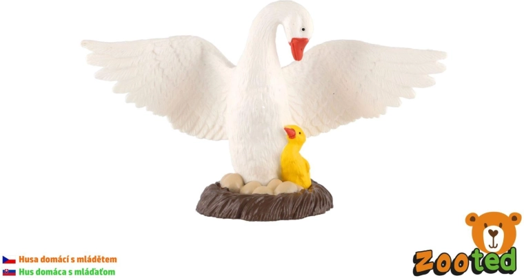 Figurină de gâscă domestică cu boboc