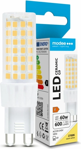 Bec LED G9 6W alb cald MODEE LIGHTING Ceramic