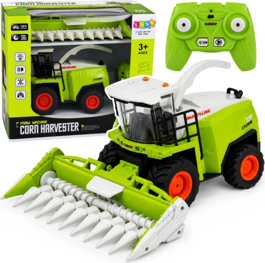 Combină RC cu telecomandă, cu adaptor pentru porumb 1:24, cu lumini și sunete