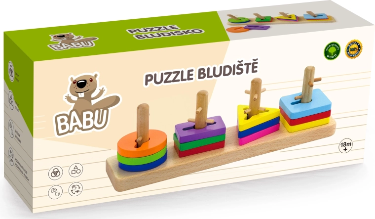 Puzzle labirint din lemn BABU
