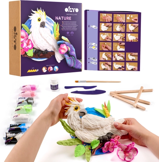 OKTO Nature set artistic de modelaj – papagal cacadu