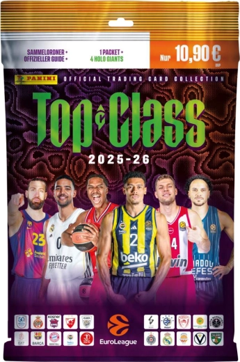 Panini Euroleague Top Class 2025/26 colecție de carduri de colecție – set de start