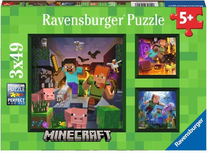 Puzzle Ravensburger Minecraft Biome 3x49 piese