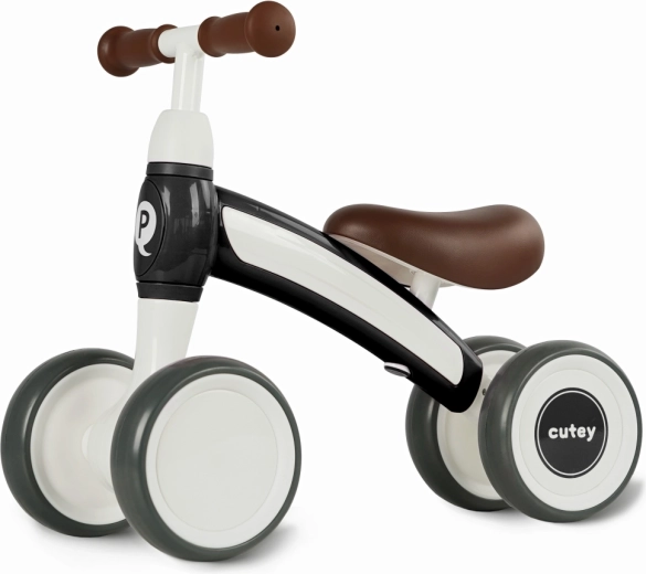Qplay Cutey Retro bicicletă de echilibru cu patru roți, neagră