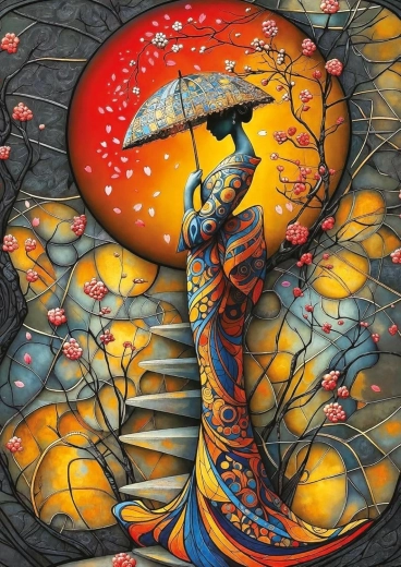 Puzzle Ploaie de sakura 1000 piese ART PUZZLE