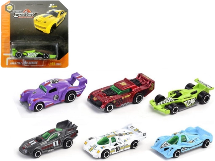 Mașinuță de curse metalică pe blister