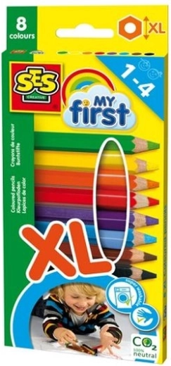 SES My First creioane colorate extra groase pastel 8 buc. XL