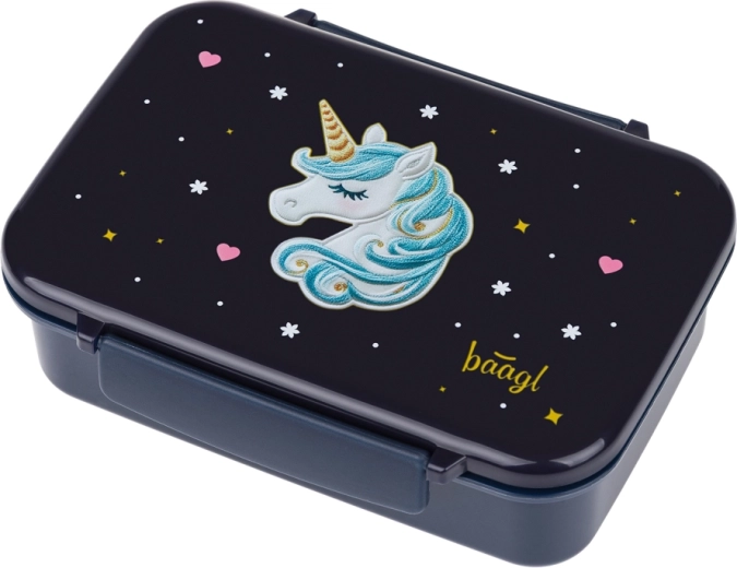 Cutie pentru gustări Baagl cu compartimente Unicorn Gold