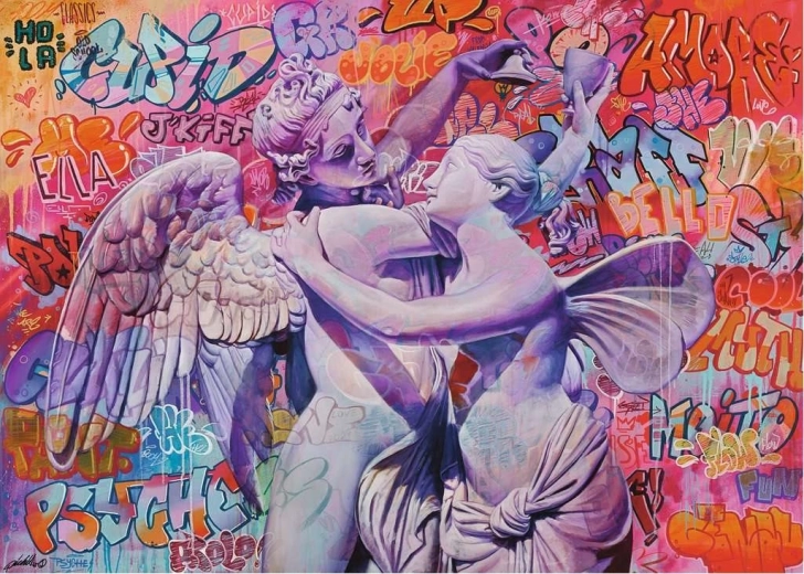 Puzzle 2D 1000 piese Amor și Psyche