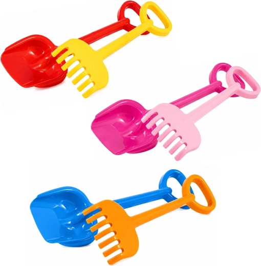 Lopățică și grebluță mare pentru copii, pentru nisip, 55 cm – mix de culori