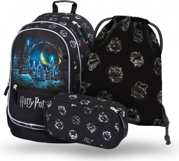 Set școlar BAAGL Harry Potter Hogwarts – rucsac, penar și săculeț