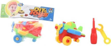 Avion de plastic cu șuruburi pentru copii