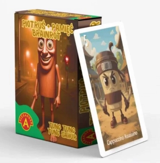Pexeso și joc de cărți Piotruś Brainrot – ediție AI trăznită