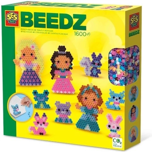 SES Creative Beedz mărgele de călcat prin căldură – prințese și animăluțe
