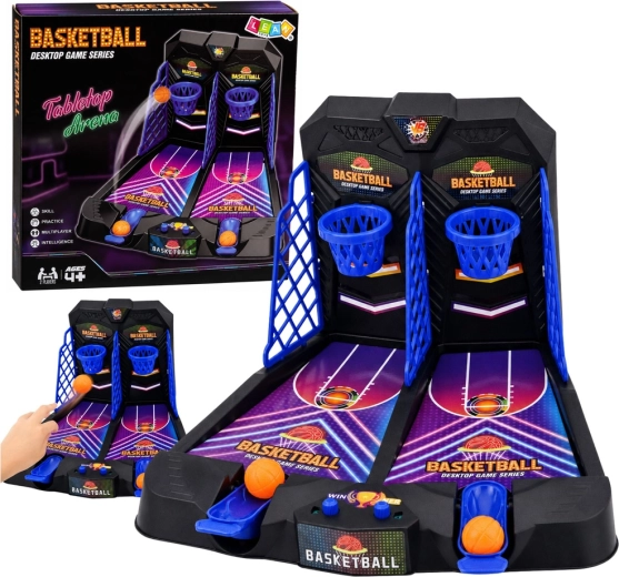 Mini baschet de masă – joc arcade dublu pentru 2 jucători - 1 buc