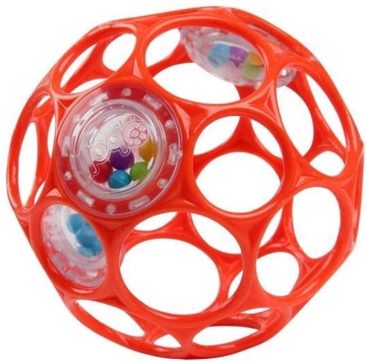 Oball Rattle – minge zornăitoare 10 cm, portocalie