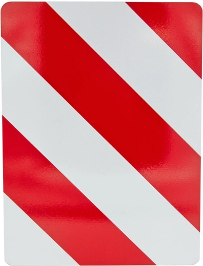 Panou de avertizare reflectorizant 30 × 40 cm stânga aluminiu