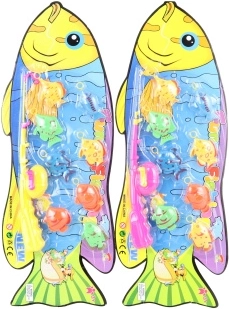 Set de pescuit pentru copii cu undiță, mulinetă și 8 peștișori