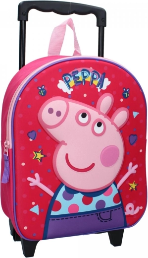 Rucsac de călătorie 3D cu roți Peppa Pig