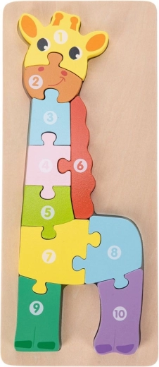 Puzzle din lemn Free2Play cu girafă
