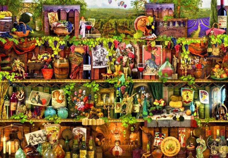 Puzzle Raft cu vin 1000 piese BLUEBIRD