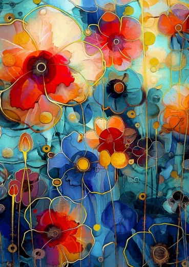 Puzzle Enjoy Grădina ei de flori sălbatice, 1000 de piese