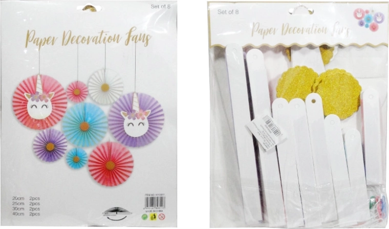 Decorațiuni de zi de naștere – set de 8 rozete colorate