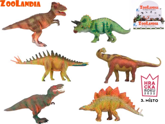 Zoolandia figurine dinozauri 15–18 cm, set 6 specii