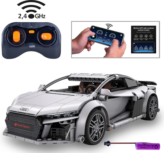 CaDA Audi R8 Coupé 1:14 cu telecomandă, gri