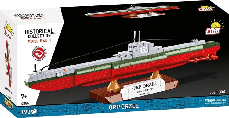 Set de construcție submarin ORP ORZEŁ 1:300 – 193 piese