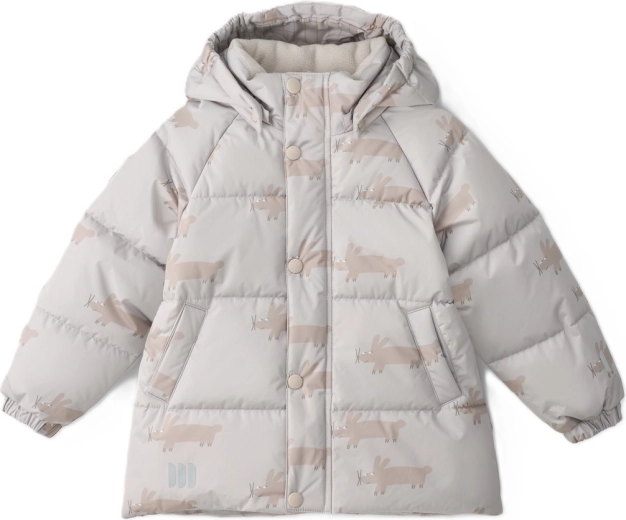 Geacă de iarnă matlasată pentru copii LEOKID Leni Silver Cloud Fluffy, mărimea 98
