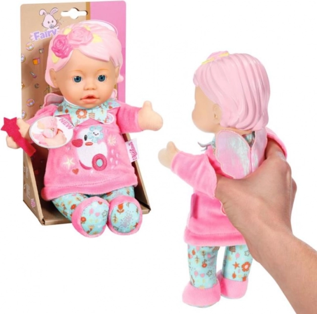 Păpușă BABY born for babies zână 26 cm lavabilă tip marionetă de mână