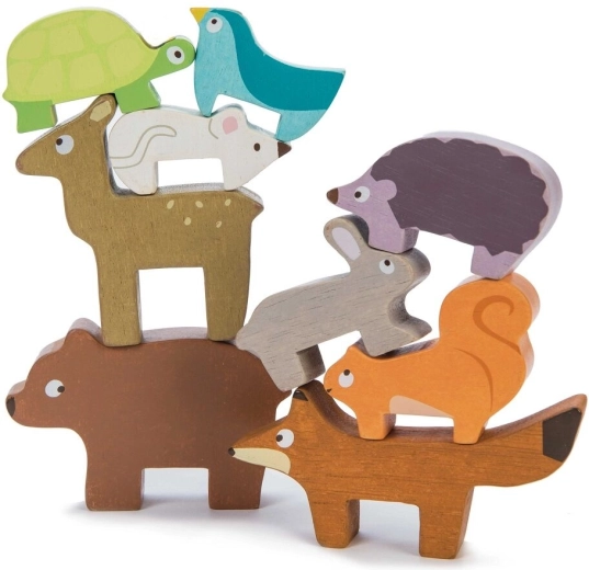 Le Toy Van animale din lemn din pădure – joc de stivuire