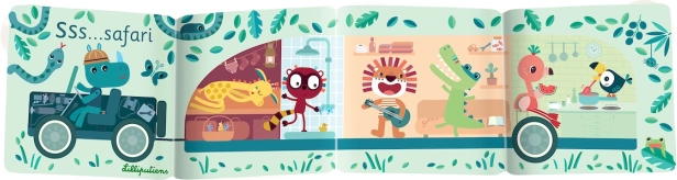 Carte magică pentru copiii, de baie - Safari
