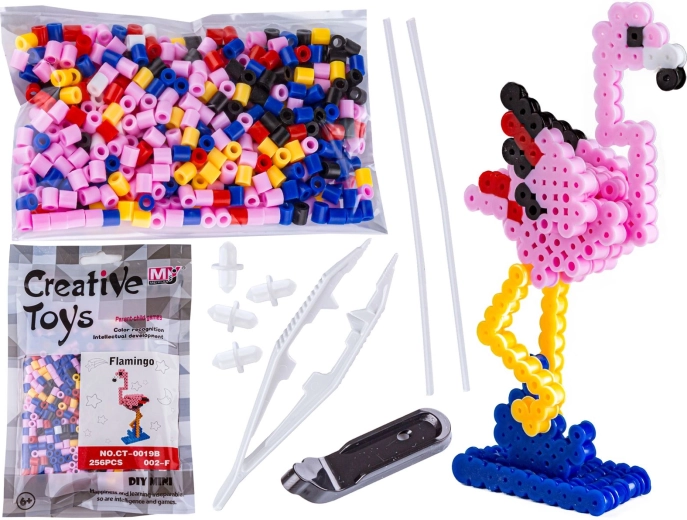 Mărgele de călcat 3D – flamingo (pasăre) în săculeț