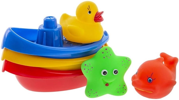 Bărcuțe cu animăluțe pentru baie, set 6 buc
