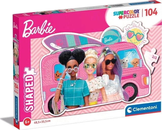 Puzzle 104 piese în formă barbie