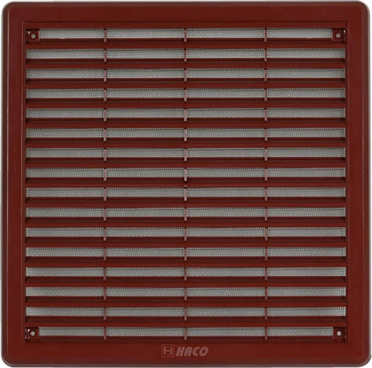 Grilaj de ventilare cu plasă 250 × 250 mm maro